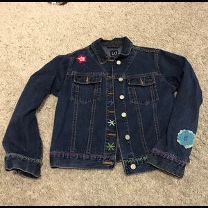 Gap denim jacket with embroidery